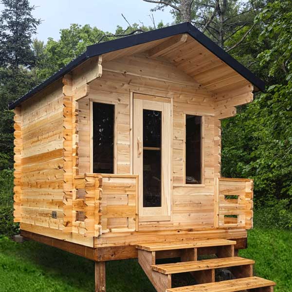 CT Georgian Cabin Sauna With Porch by Leisurecraft