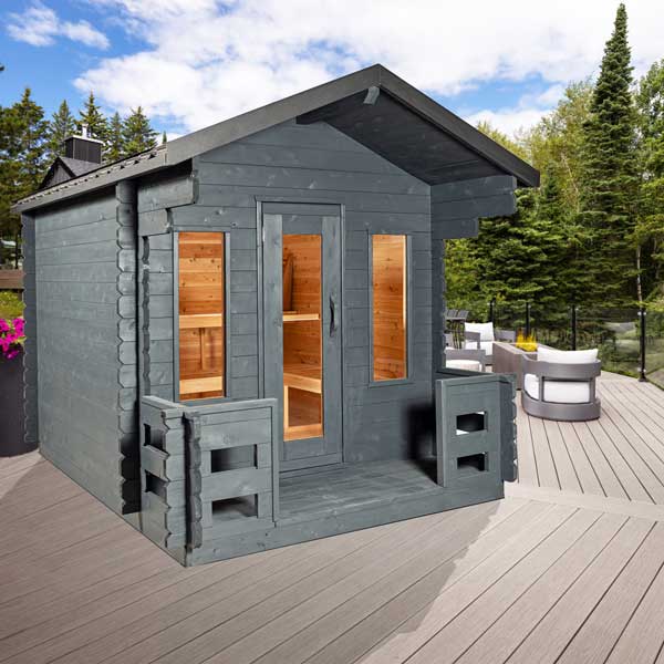 CT Georgian Cabin Sauna With Porch by Leisurecraft
