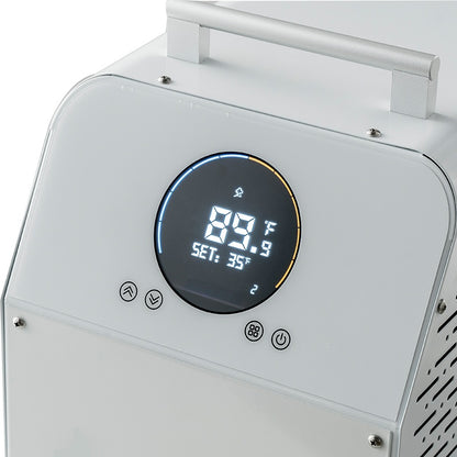 Close up picture of DCT-SV-10DO3
Dynamic Cold Therapy Chiller Unit's digital display and control buttons