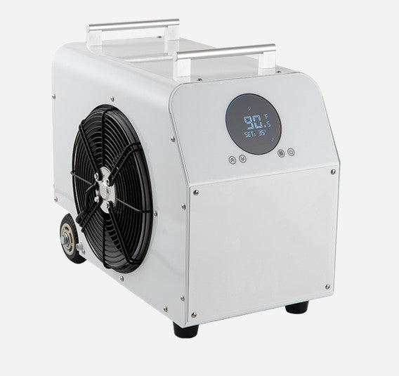 Dynamic Cold Therapy DCT-SV-10DO3
chiller unit pictured from front left showing cooling fan and digital display