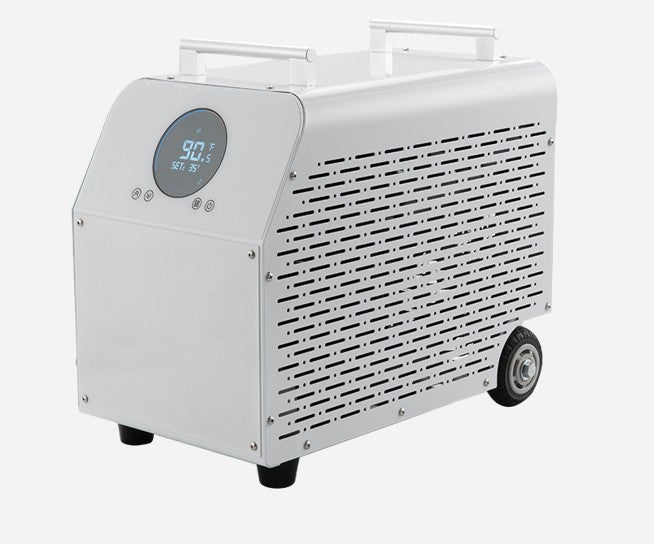Dynamic Cold Therapy DCT-SV-10DO3
chiller unit pictured from from front right showing cooling vents on side of unit and digital display on front