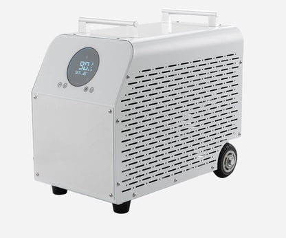 Dynamic Cold Therapy DCT-SV-10DO3
chiller unit pictured from from front right showing cooling vents on side of unit and digital display on front