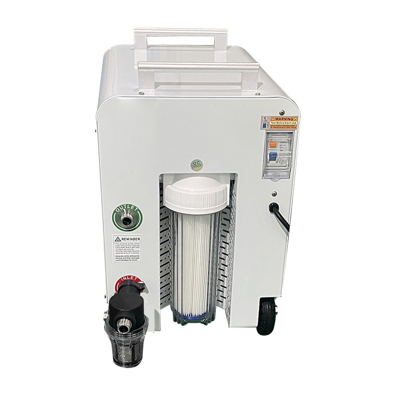 Rear of Dynamic Cold Therapy DCT-SV-10DO3 chiller unit highlighting the filter