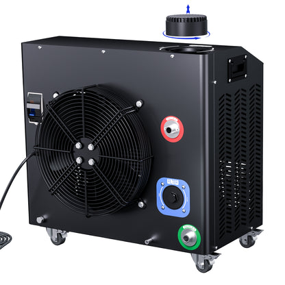 Rear and side of DCT-SY-10-PRO
Dynamic Cold Therapy chiller unit highlighting the filter on top