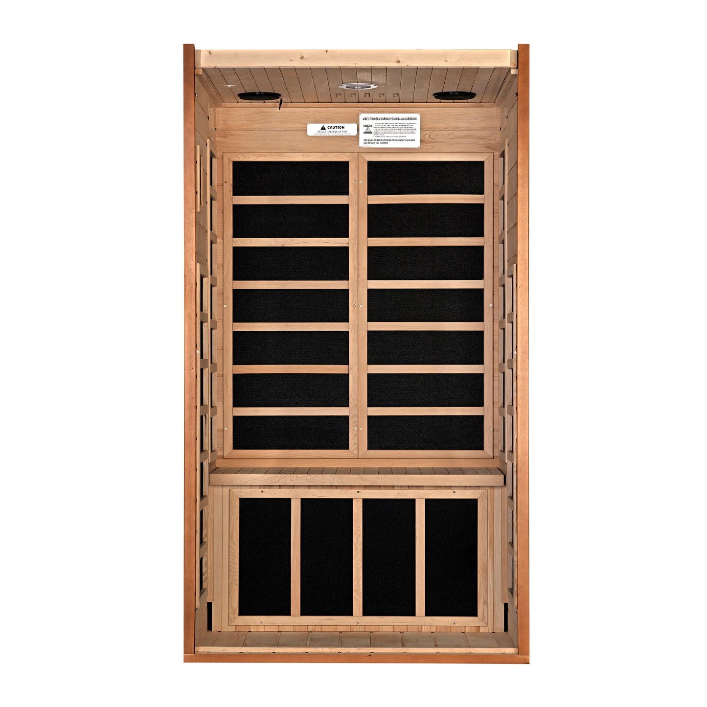 Dynamic Avila 1-2-person Low EMF (Between 5-10MG) FAR Infrared Sauna (Canadian Hemlock) DYN-6103-01
