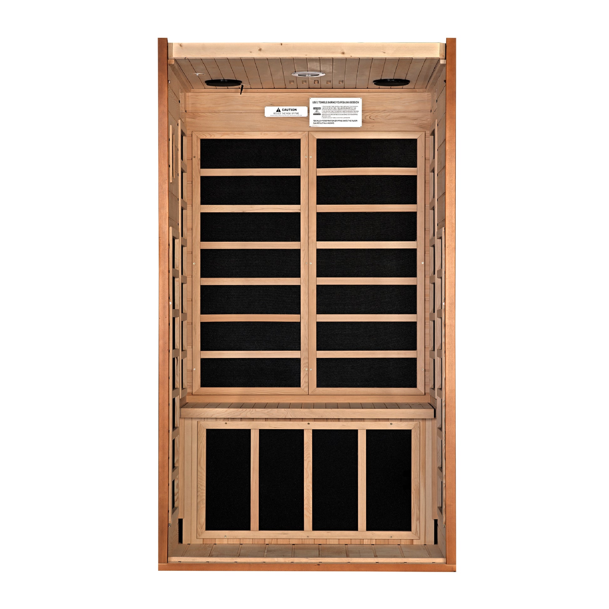 Dynamic Avila 1-2-person Low EMF (Between 5-10MG) FAR Infrared Sauna (Canadian Hemlock) DYN-6103-01
