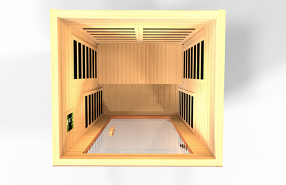 Dynamic Avila 1-2-person Low EMF (Between 5-10MG) FAR Infrared Sauna (Canadian Hemlock) DYN-6103-01
