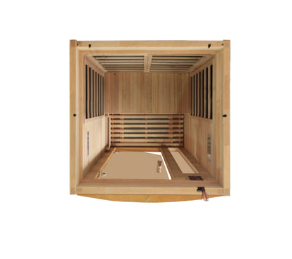 Dynamic Barcelona Elite 1-2-person Ultra Low EMF (Between 3-5MG) FAR Infrared Sauna (Canadian Hemlock) DYN-6106-01 Elite
