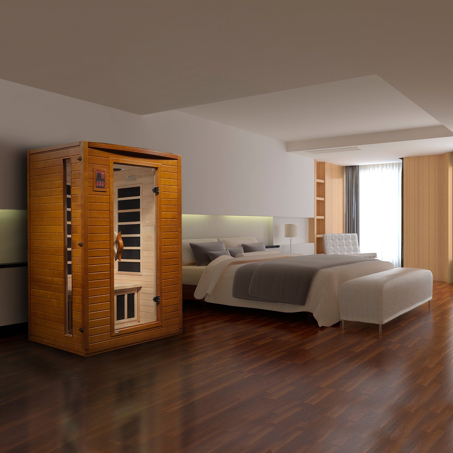 Dynamic Versailles Elite 2-person Ultra Low EMF (Between 3-5MG) FAR Infrared Sauna (Canadian Hemlock)
DYN-6202-03 Elite