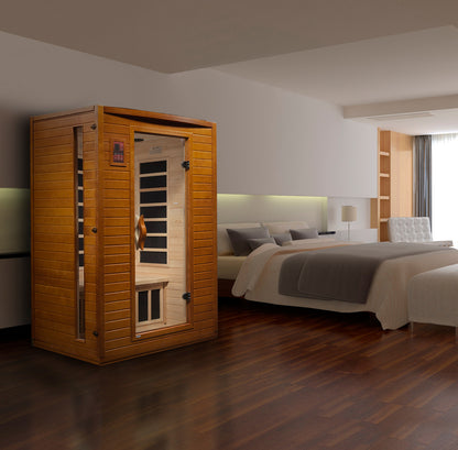 Dynamic Versailles 2-person Low EMF (Between 5-10MG) FAR Infrared Sauna (Canadian Hemlock)DYN-6202-03