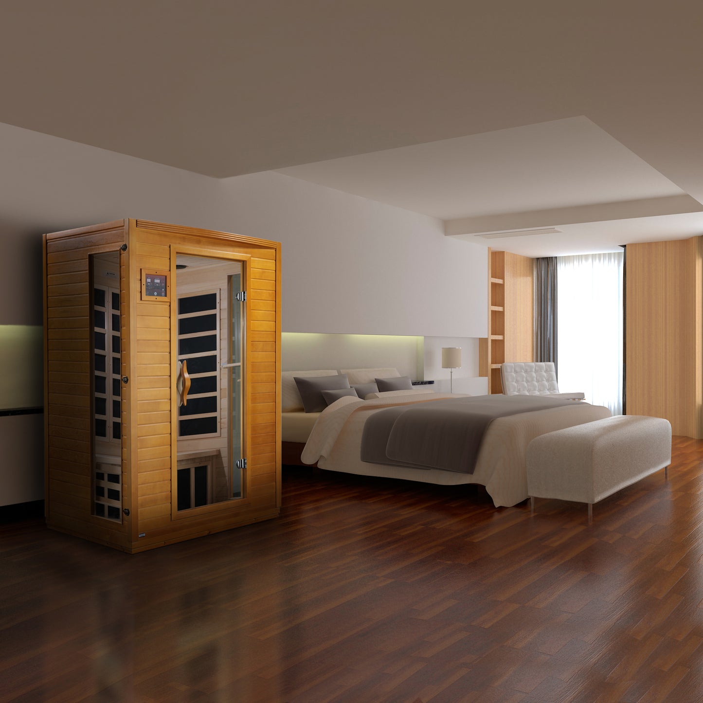 Dynamic Versailles Elite 2-person Ultra Low EMF (Between 3-5MG) FAR Infrared Sauna (Canadian Hemlock)
DYN-6202-03 Elite