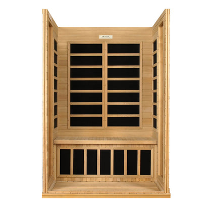 Dynamic Versailles 2-person Low EMF (Between 5-10MG) FAR Infrared Sauna (Canadian Hemlock)DYN-6202-03