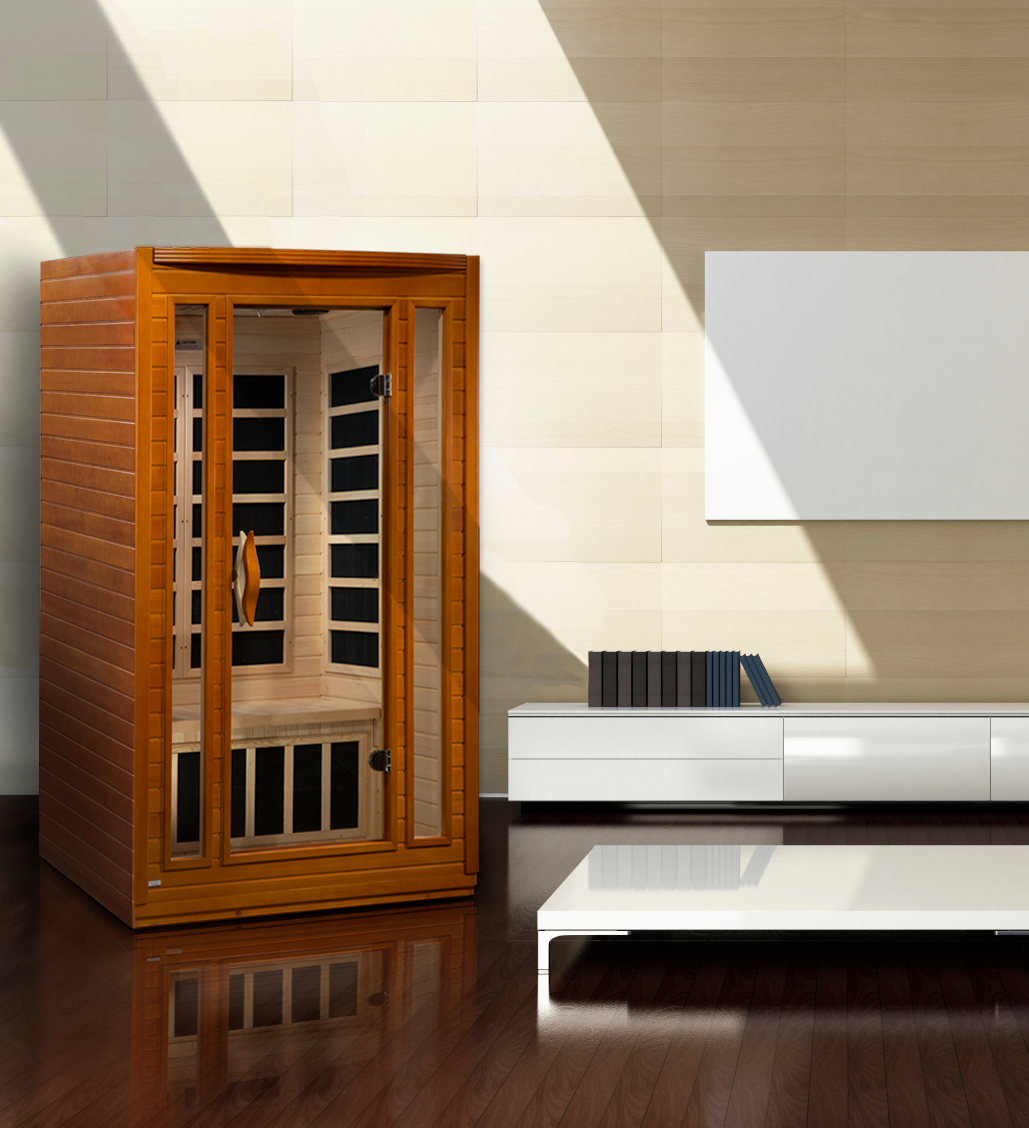 Dynamic San Marino 2-person Low EMF (Between 5-10MG) FAR Infrared Sauna (Canadian Hemlock) DYN-6206-01
