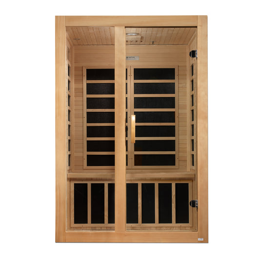 Dynamic Santiago 2-person Low EMF (Between 5-10MG) FAR Infrared Sauna (Canadian Hemlock) DYN-6209-01

