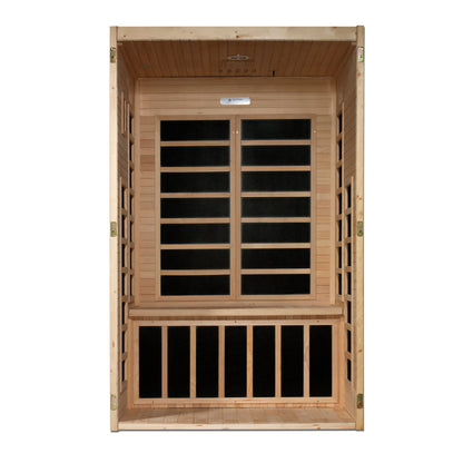 Dynamic Santiago 2-person Low EMF (Between 5-10MG) FAR Infrared Sauna (Canadian Hemlock) DYN-6209-01
