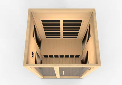 Dynamic Santiago 2-person Low EMF (Between 5-10MG) FAR Infrared Sauna (Canadian Hemlock) DYN-6209-01
