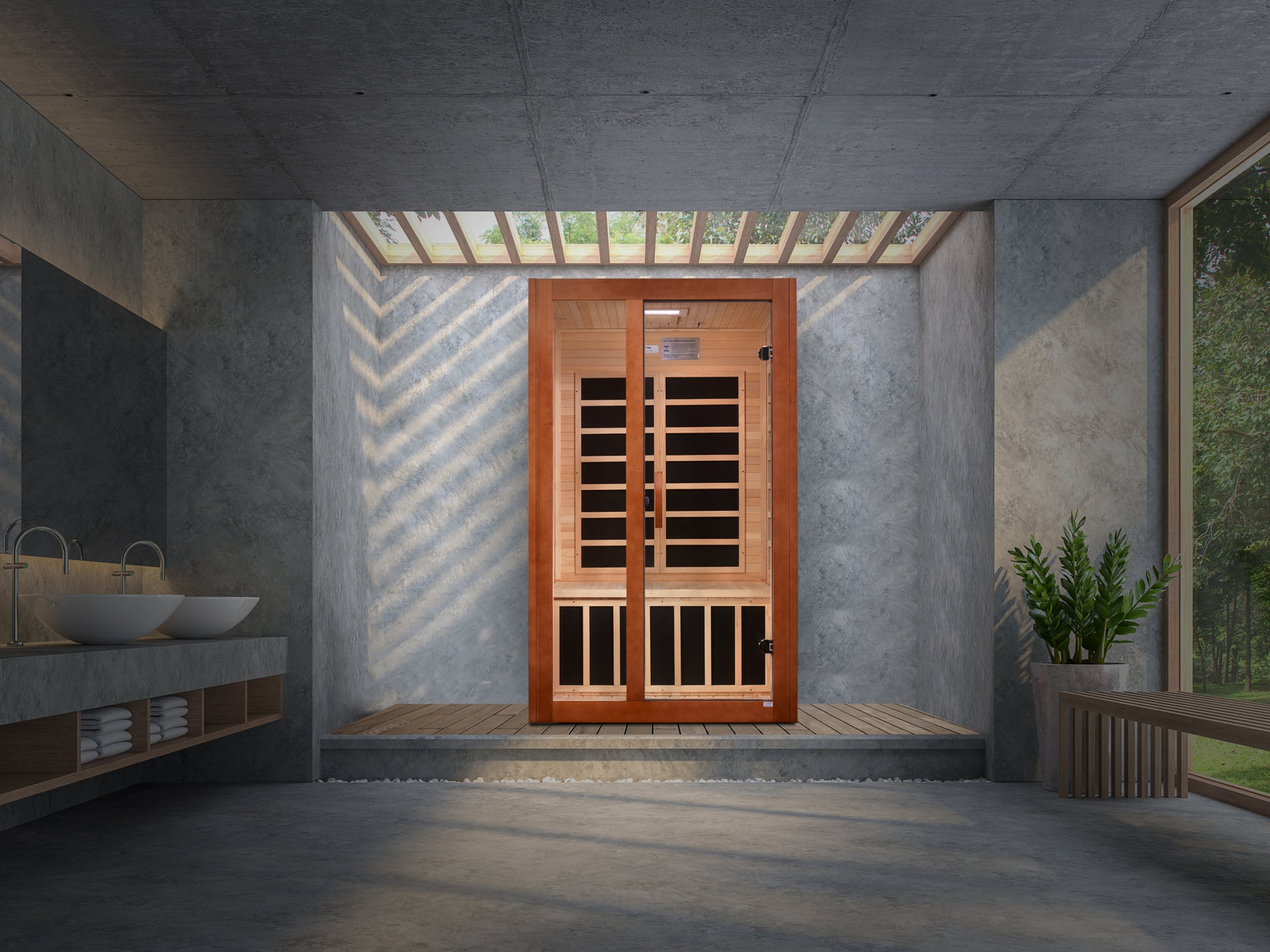 Dynamic Santiago Elite 2-person Ultra Low EMF (Between 3-5MG) FAR Infrared Sauna (Canadian Hemlock)
DYN-6209-02 Elite