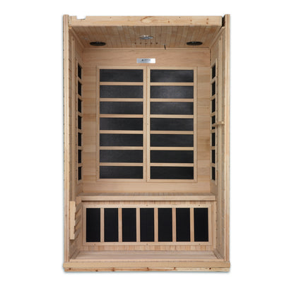 Dynamic Venice 2-person Low EMF (Between 5-10MG) FAR Infrared Sauna (Canadian Hemlock) DYN-6210-01
