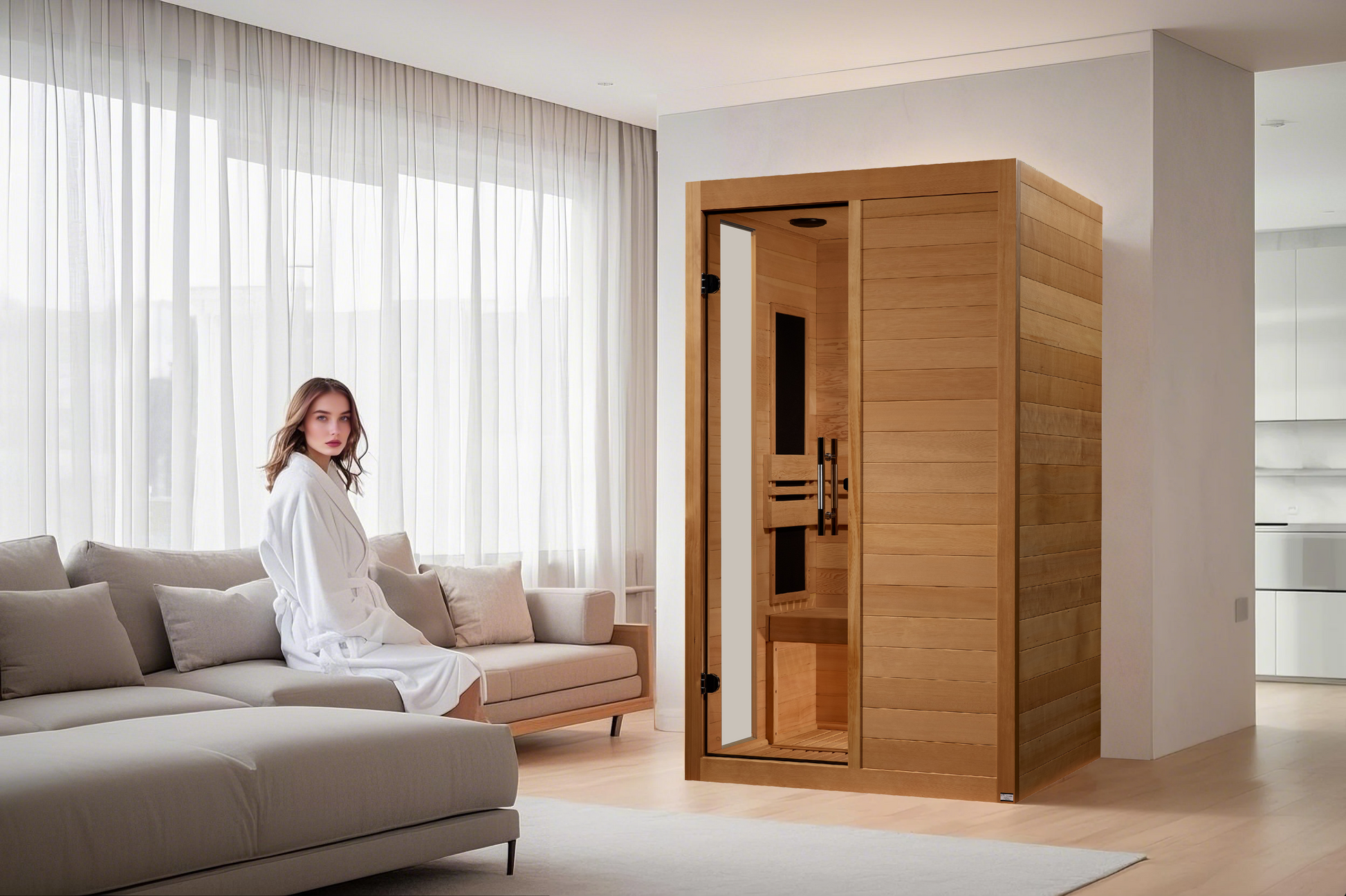 Dynamic Lucca Elite 2-person Ultra Low EMF (Between 3-5MG) FAR Infrared Sauna (Canadian Hemlock)
DYN-6215-05 Elite