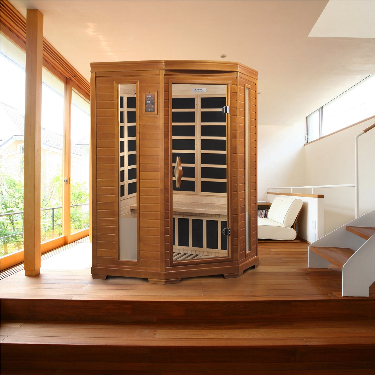Dynamic Heming Elite 2-person Corner Ultra Low EMF (Between 3-5MG) FAR Infrared Sauna (Canadian Hemlock)
DYN-6225-02 Elite