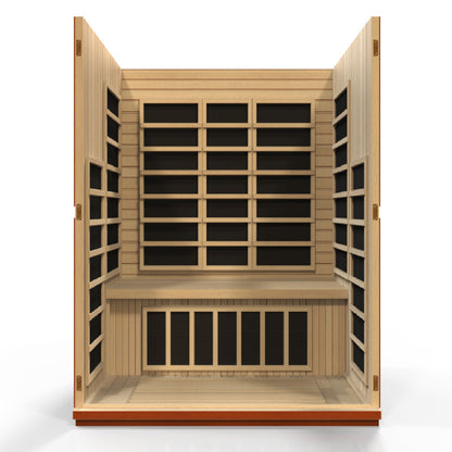 Dynamic Bellagio 3-person Low EMF (Between 5-10MG) FAR Infrared Sauna (Canadian Hemlock) DYN-6306-02