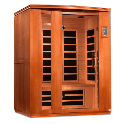 Dynamic Lugano 3-person Low EMF (Between 5-10MG) FAR Infrared Sauna (Canadian Hemlock) DYN-6336-02
