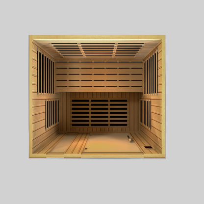 Dynamic Lugano 3-person Low EMF (Between 5-10MG) FAR Infrared Sauna (Canadian Hemlock) DYN-6336-02