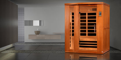 Dynamic Lugano 3-person Low EMF (Between 5-10MG) FAR Infrared Sauna (Canadian Hemlock) DYN-6336-02