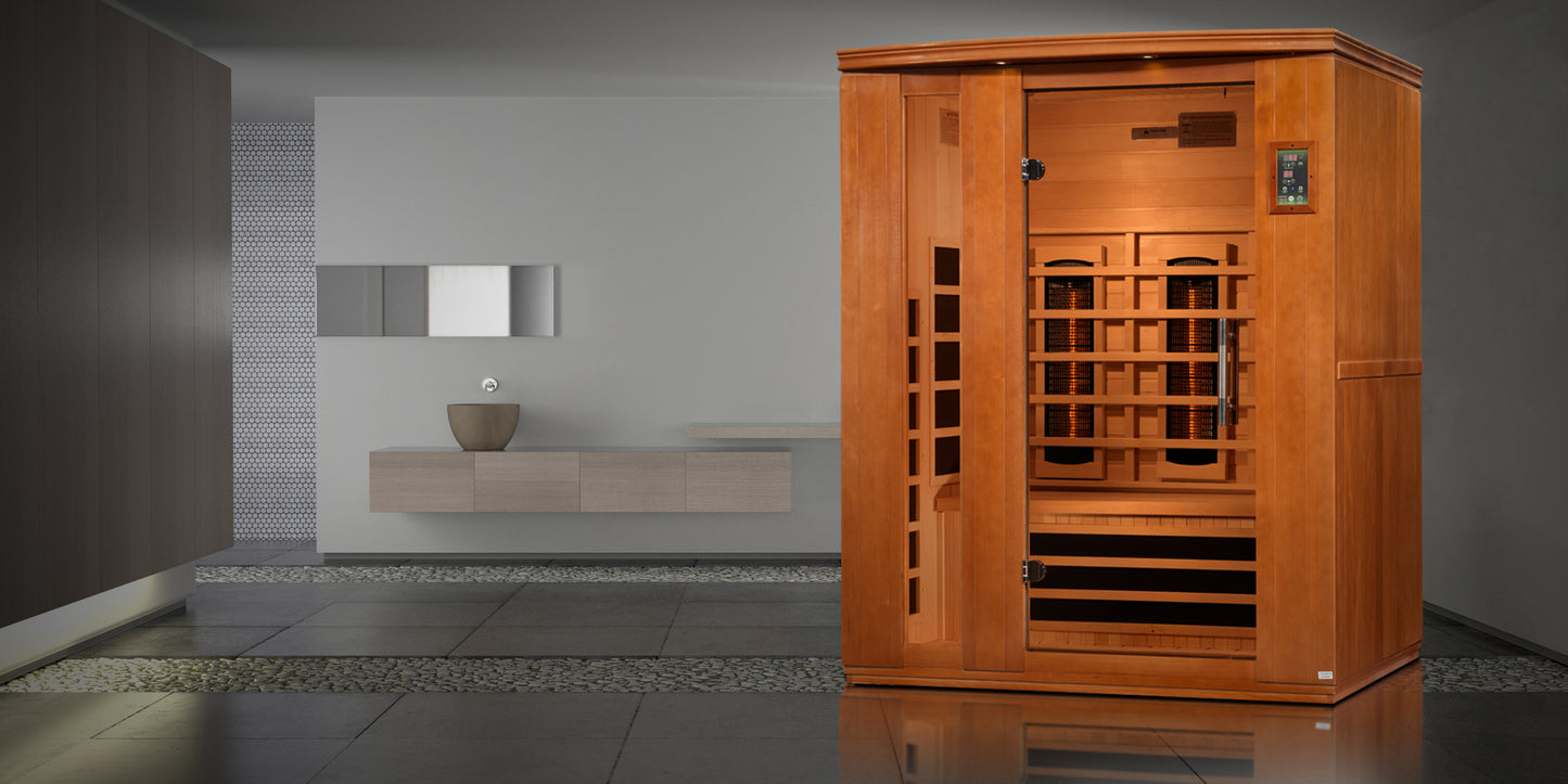 Dynamic Lugano 3-Person Full Spectrum Near Zero EMF (Under 3MG) FAR Infrared Sauna (Canadian Hemlock) DYN-6336-03 FS
