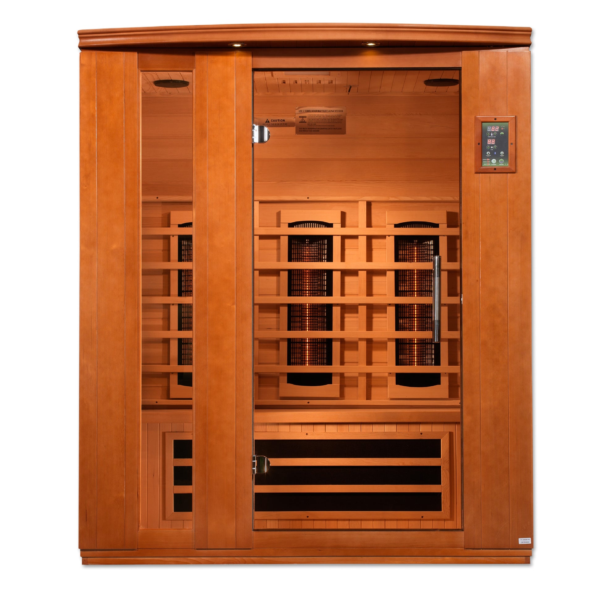 Dynamic Lugano 3-Person Full Spectrum Near Zero EMF (Under 3MG) FAR Infrared Sauna (Canadian Hemlock) DYN-6336-03 FS
