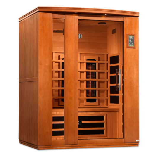 Dynamic Lugano 3-Person Full Spectrum Near Zero EMF (Under 3MG) FAR Infrared Sauna (Canadian Hemlock) DYN-6336-03 FS
