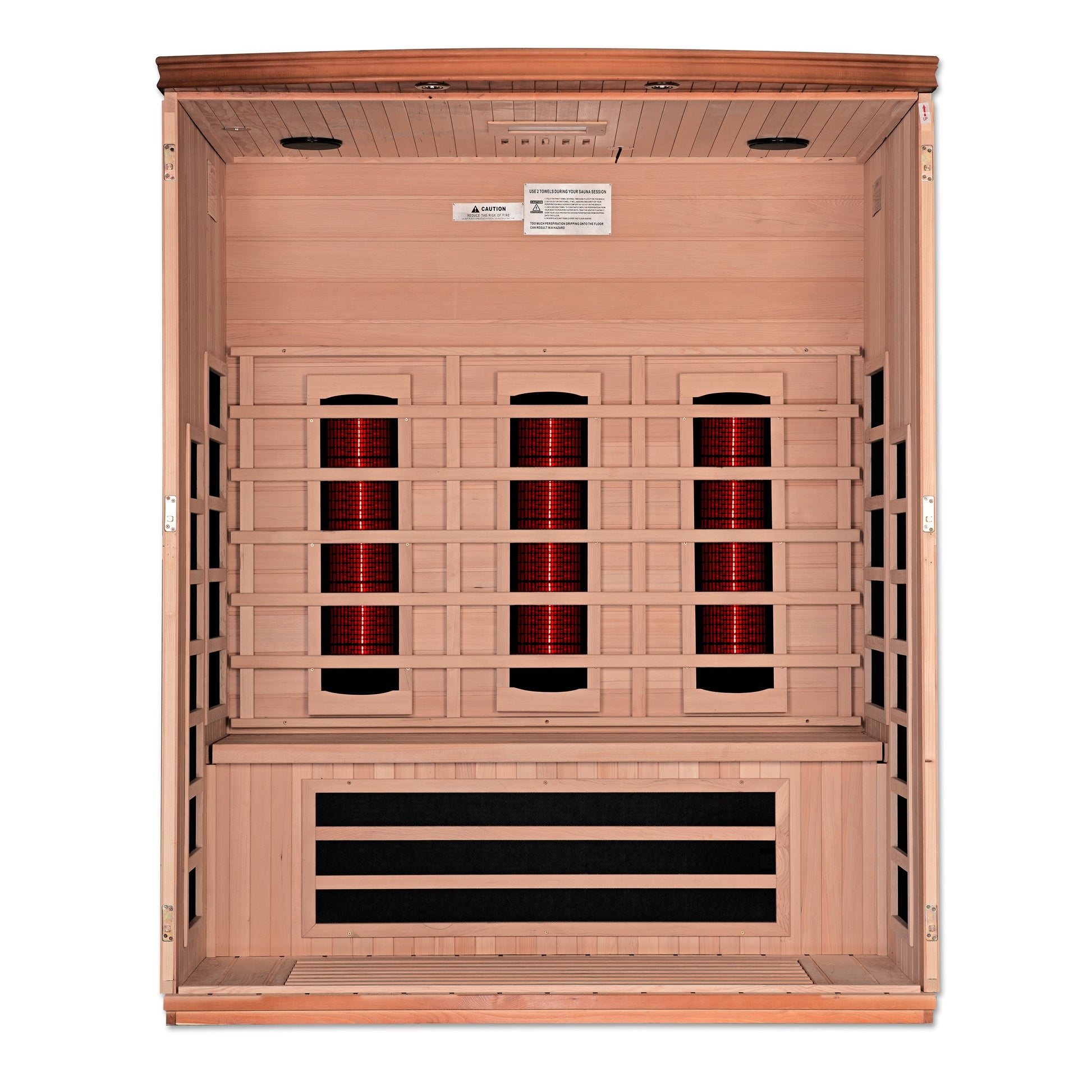Dynamic Lugano 3-Person Full Spectrum Near Zero EMF (Under 3MG) FAR Infrared Sauna (Canadian Hemlock) DYN-6336-03 FS
