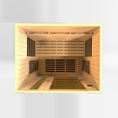 Dynamic Lugano 3-Person Full Spectrum Near Zero EMF (Under 3MG) FAR Infrared Sauna (Canadian Hemlock) DYN-6336-03 FS
