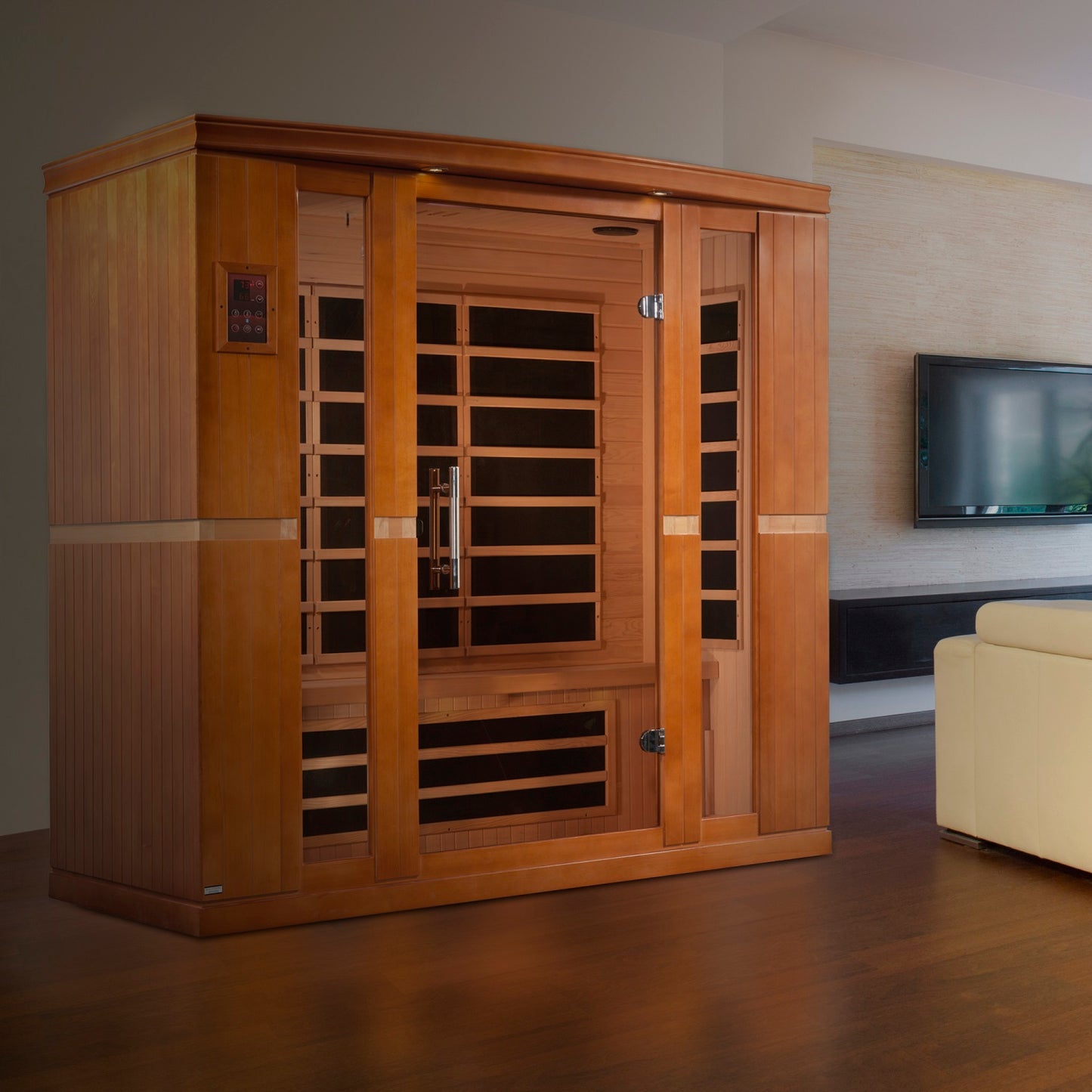 Dynamic Bergamo Elite 4-person Ultra Low EMF (Between 3-5MG) FAR Infrared Sauna (Canadian Hemlock)
DYN-6440-01 Elite