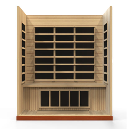 Dynamic Bergamo 4-person Low EMF (Between 5-10MG) FAR Infrared Sauna (Canadian Hemlock) DYN-6440-01