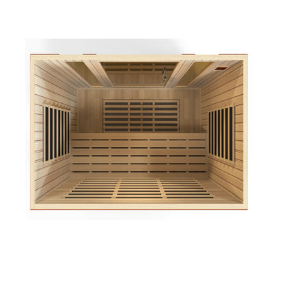 Dynamic Bergamo 4-person Low EMF (Between 5-10MG) FAR Infrared Sauna (Canadian Hemlock) DYN-6440-01