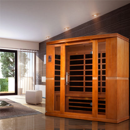 Dynamic Bergamo 4-person Low EMF (Between 5-10MG) FAR Infrared Sauna (Canadian Hemlock) DYN-6440-01