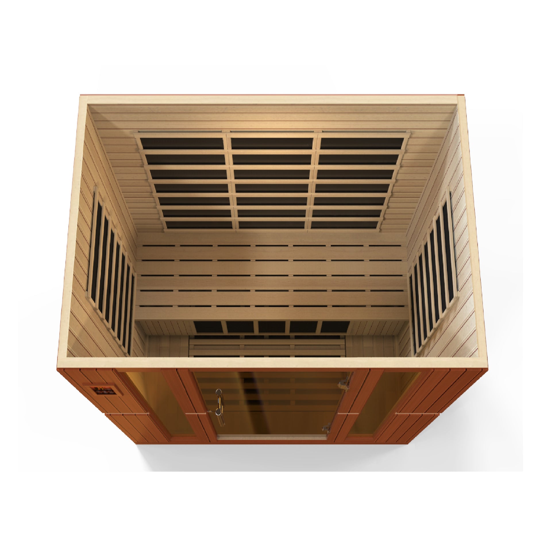 Dynamic Bergamo 4-person Low EMF (Between 5-10MG) FAR Infrared Sauna (Canadian Hemlock) DYN-6440-01