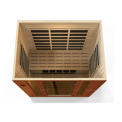 Dynamic Bergamo 4-person Low EMF (Between 5-10MG) FAR Infrared Sauna (Canadian Hemlock) DYN-6440-01