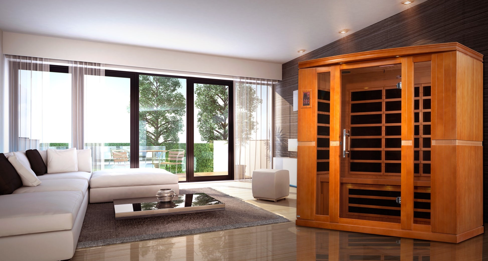 Dynamic Bergamo Elite 4-person Ultra Low EMF (Between 3-5MG) FAR Infrared Sauna (Canadian Hemlock)
DYN-6440-01 Elite