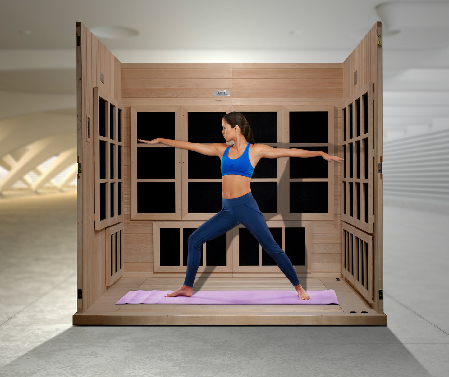 Golden Designs Catalonia 8-person PureTech™ Near Zero EMF (Under 3MG) FAR Infrared Sauna (Canadian Hemlock)
