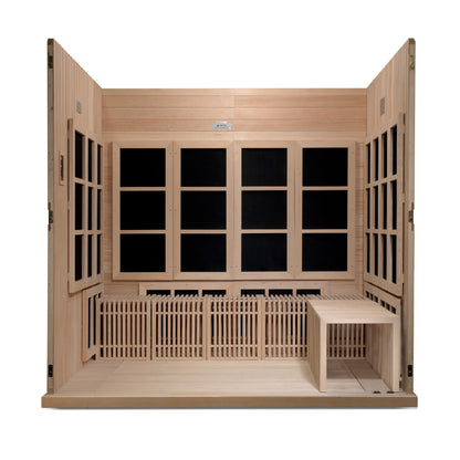 Golden Designs Catalonia 8-person PureTech™ Near Zero EMF (Under 3MG) FAR Infrared Sauna (Canadian Hemlock)
