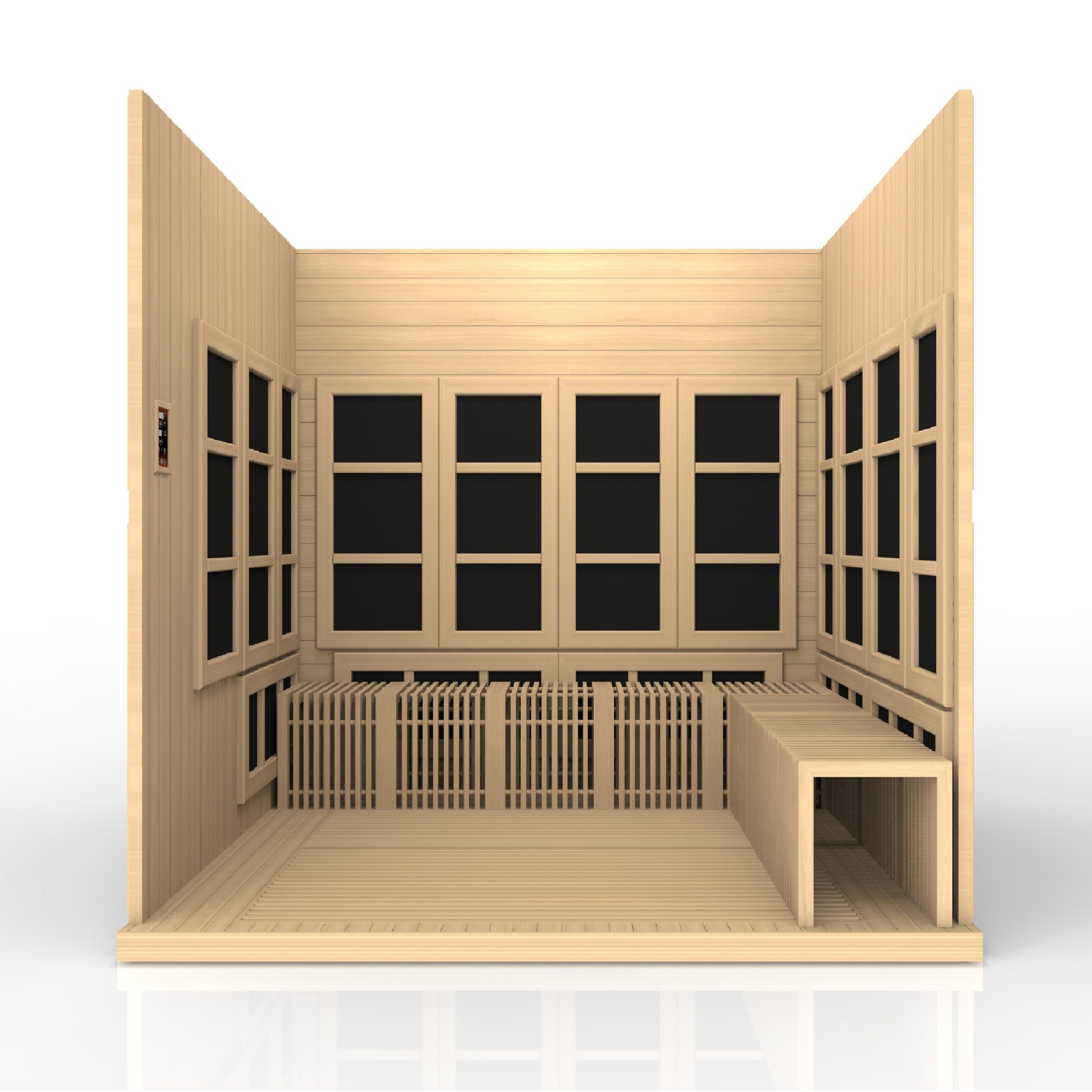 Golden Designs Catalonia 8-person PureTech™ Near Zero EMF (Under 3MG) FAR Infrared Sauna (Canadian Hemlock)
