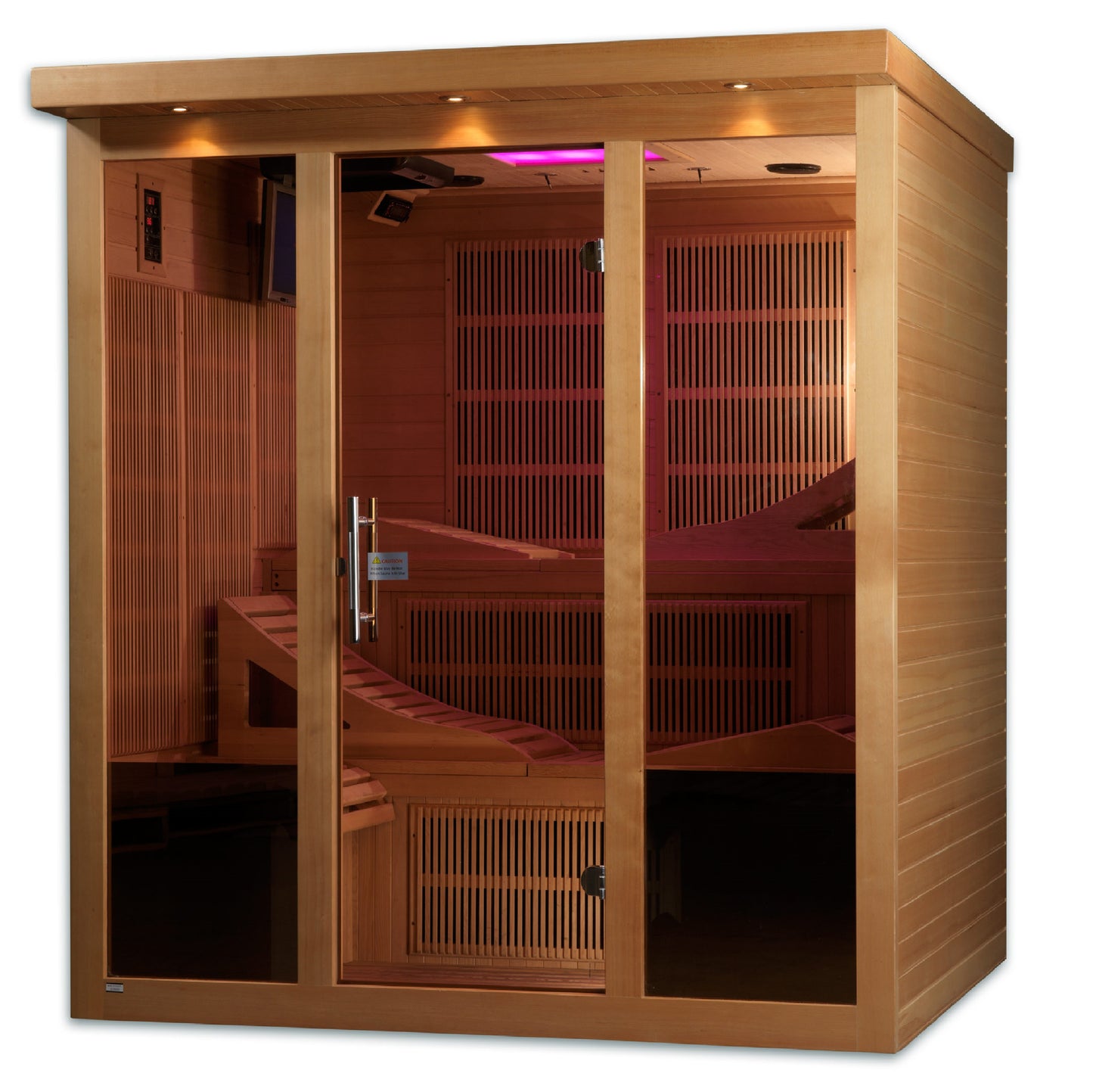 Golden Designs Monaco 6-person PureTech™ Near Zero EMF (Under 3MG) FAR Infrared Sauna (Canadian Hemlock) GDI-6996-01
