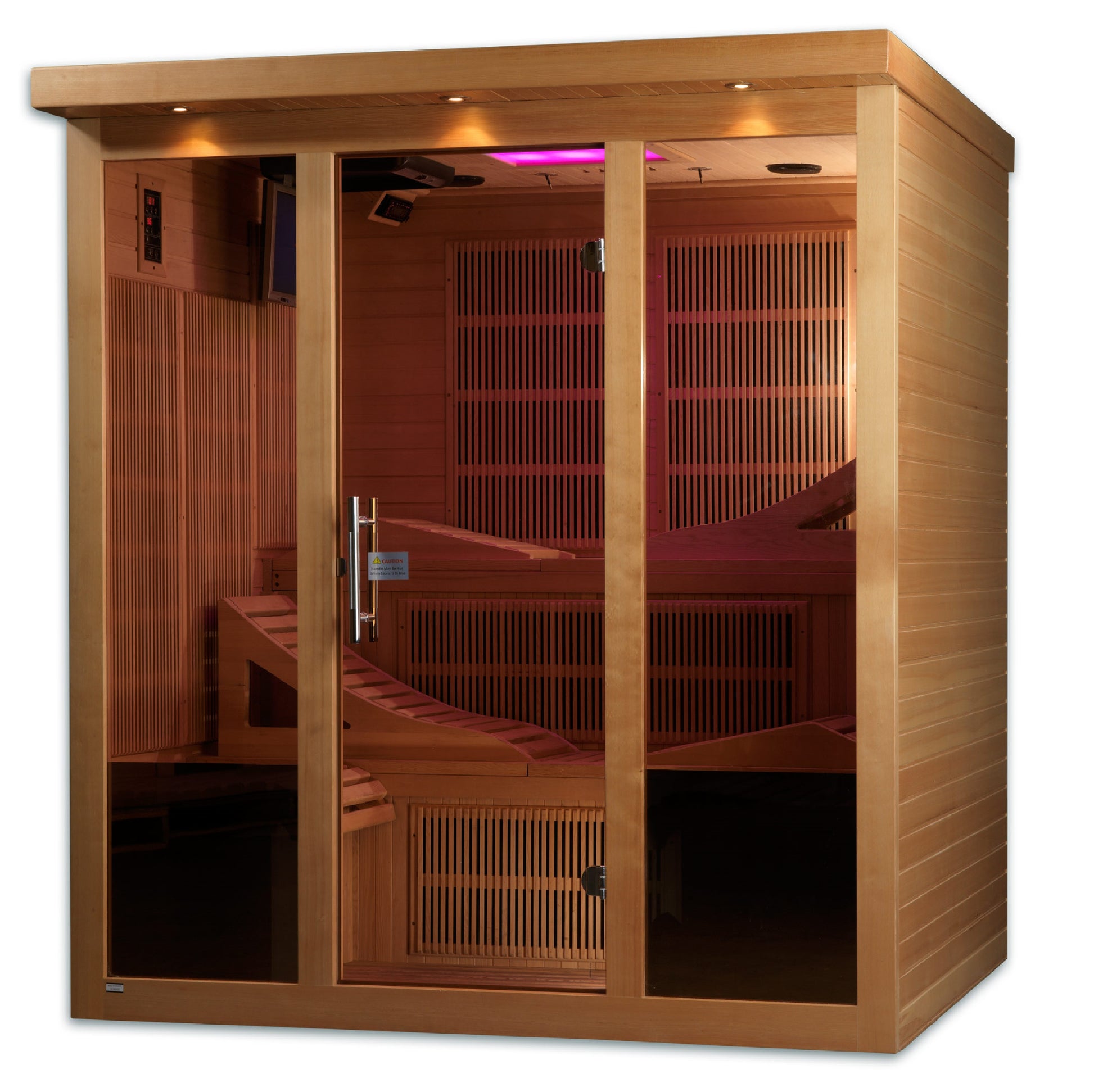 Golden Designs Monaco 6-person PureTech™ Near Zero EMF (Under 3MG) FAR Infrared Sauna (Canadian Hemlock) GDI-6996-01

