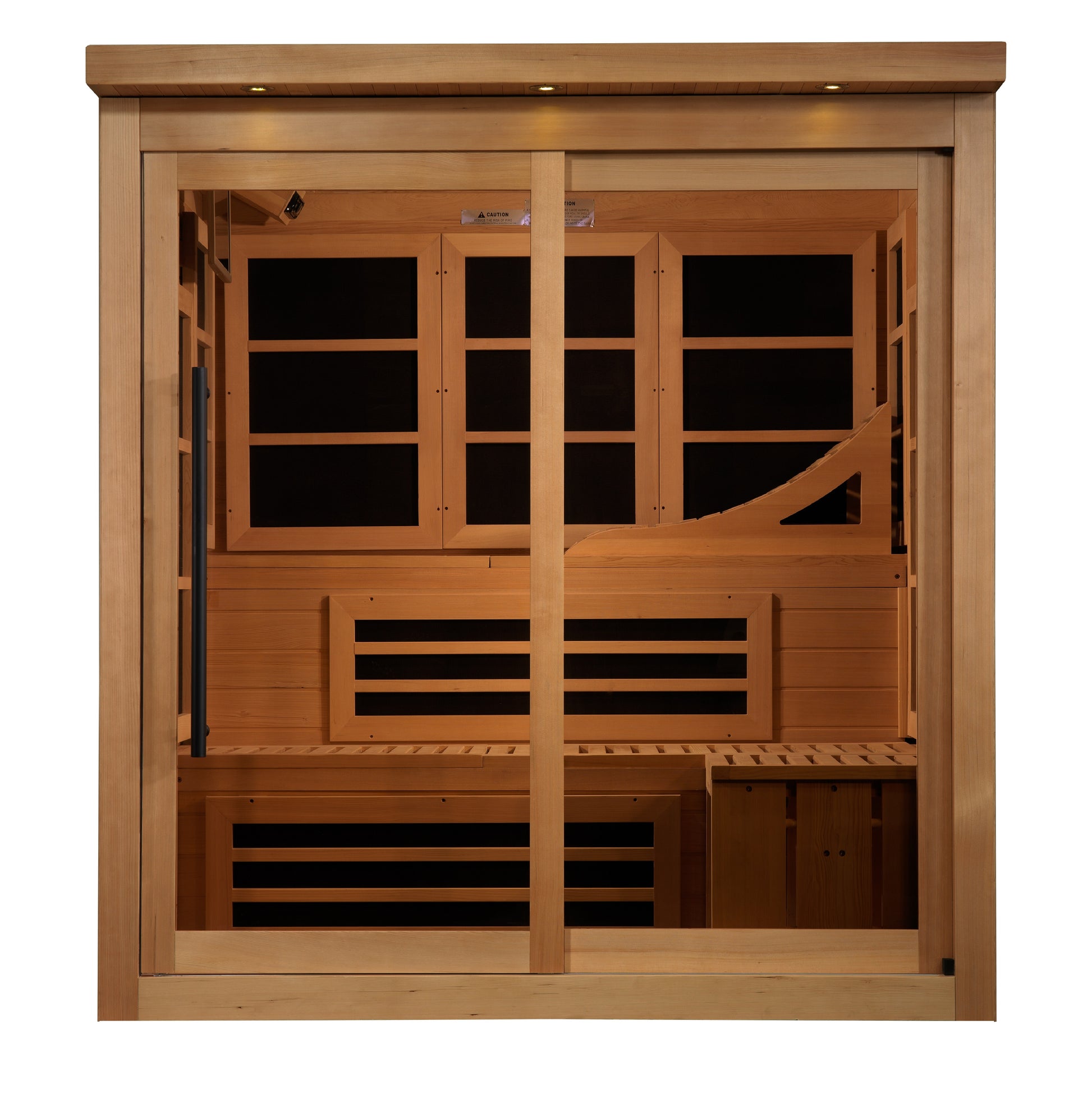Golden Designs Monaco Limited Edition 6-person PureTech™ Near Zero EMF (Under 3MG) FAR Infrared Sauna (Canadian Hemlock) GDI-6996-02