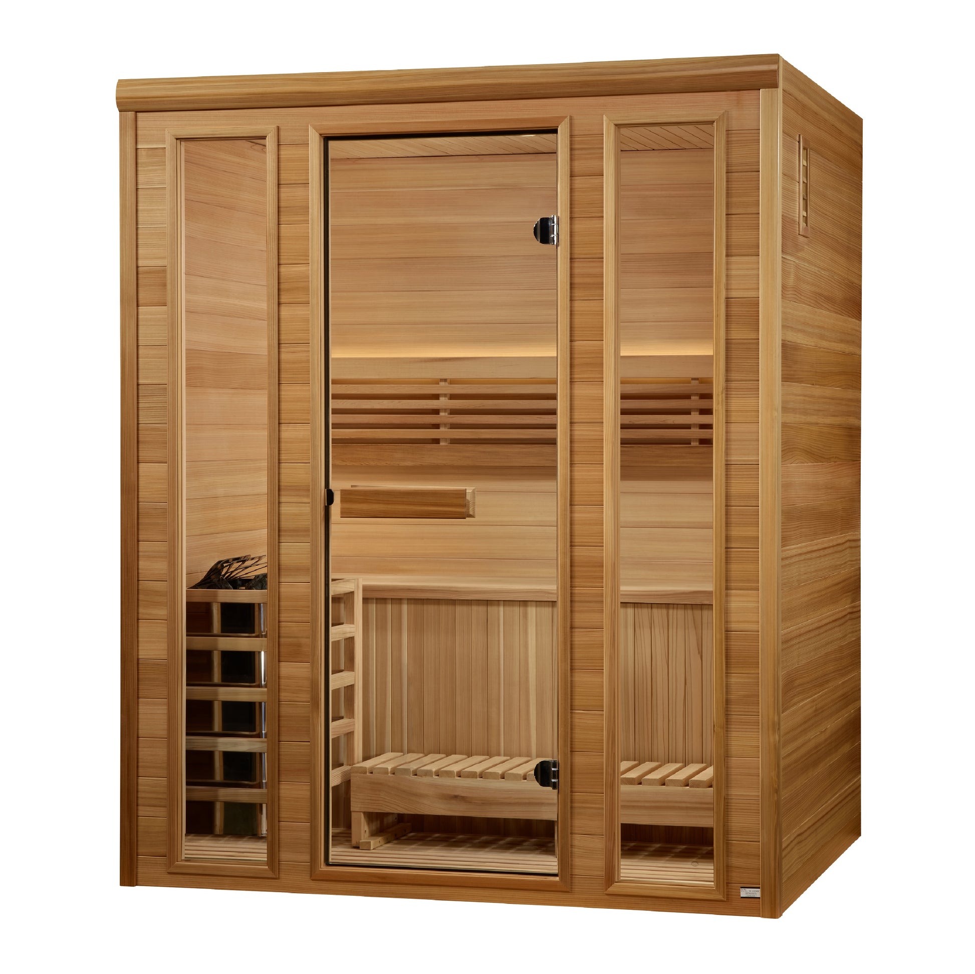 Golden Designs 2025 "Andermatt Edition" 2 - 3 Person Traditional Steam Sauna (GDI-7030-01) - Pacific Premium Clear Cedar
