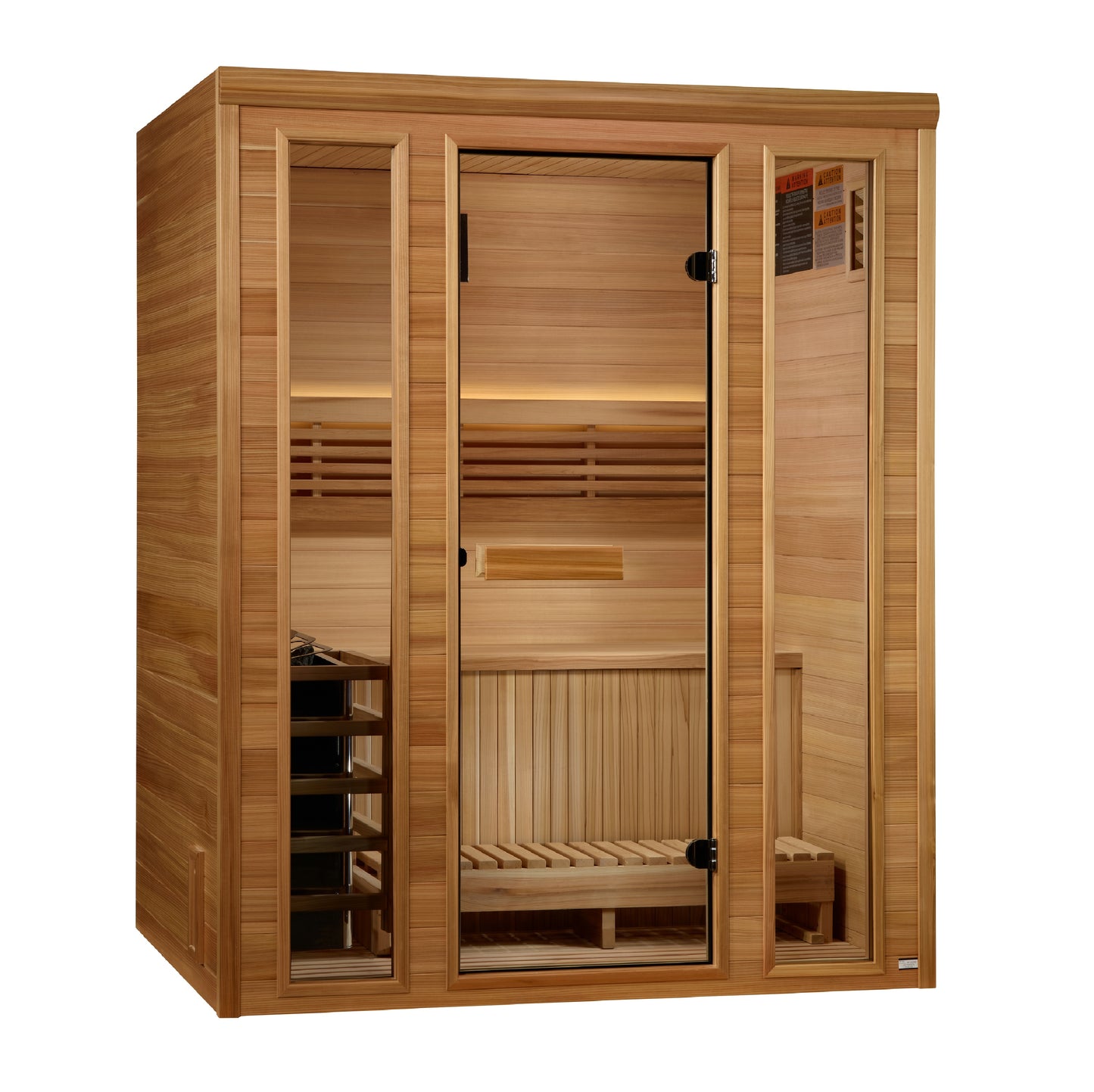 Golden Designs 2025 "Andermatt Edition" 2 - 3 Person Traditional Steam Sauna (GDI-7030-01) - Pacific Premium Clear Cedar
