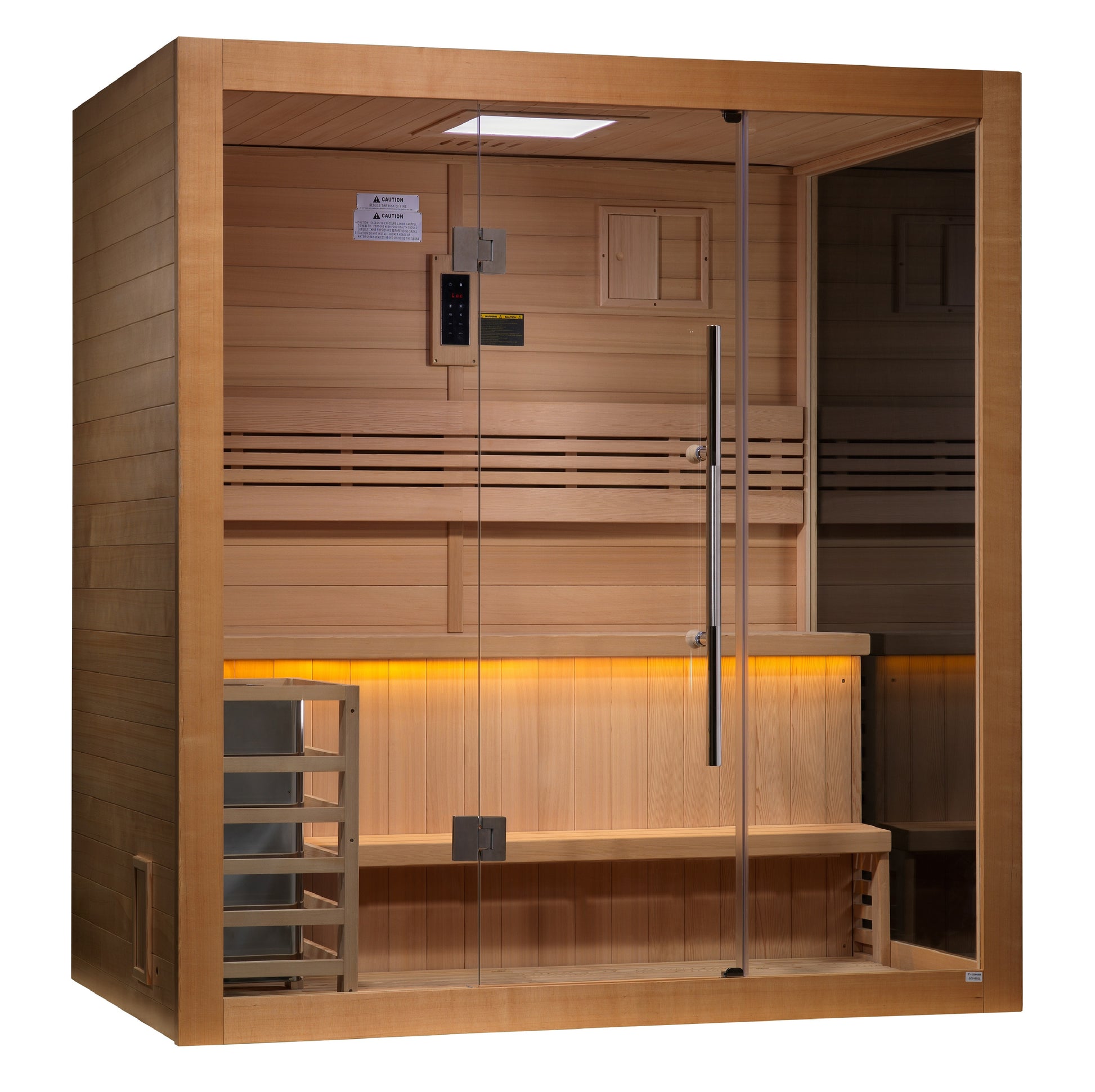 Golden Designs "Forssa Edition" 3 Person Indoor Traditional Sauna (GDI-7203-01) - Canadian Red Cedar Interior
