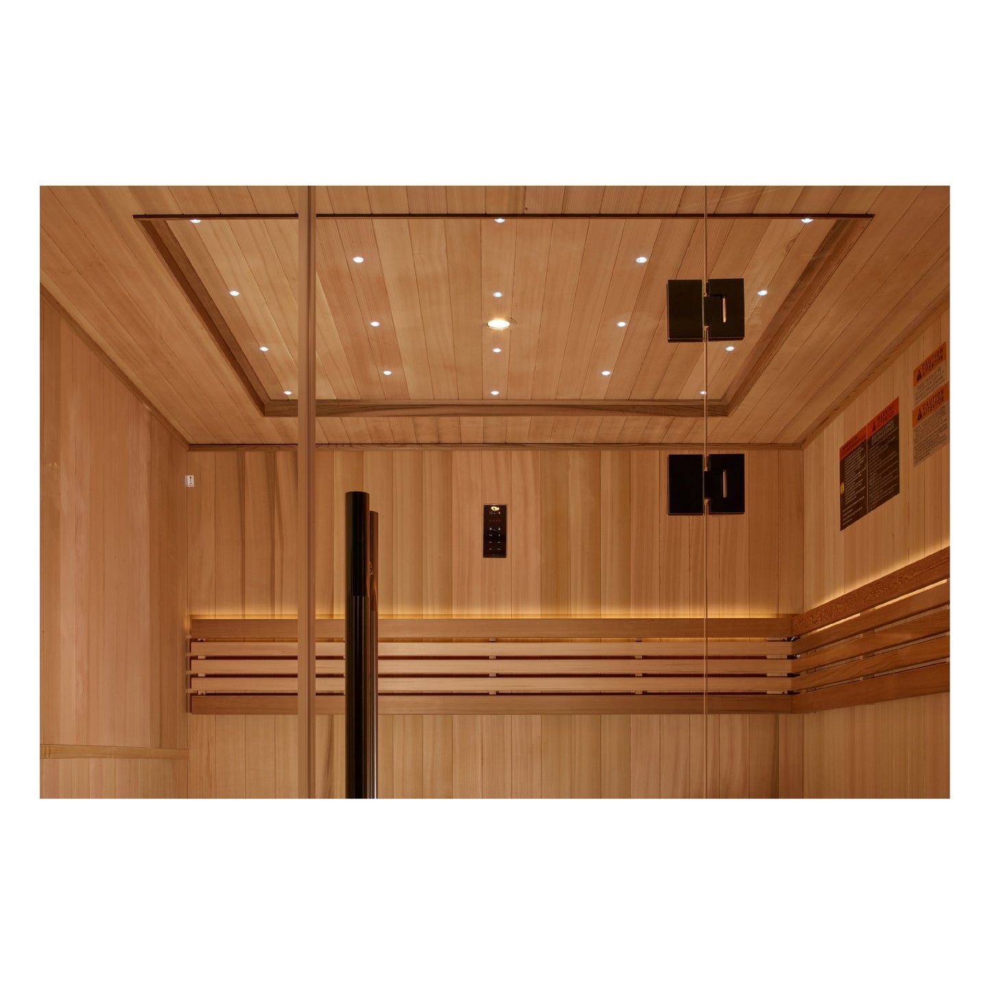 Golden Designs 2025 Updated "Osla Edition" 6 Person Traditional Sauna - Canadian Red Cedar Interior and Pacific Premium Clear Cedar Exterior
